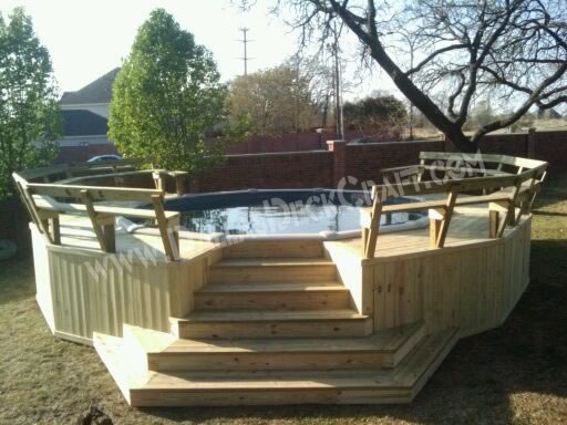 Deck Pool Treated Above Ground Wrap Around